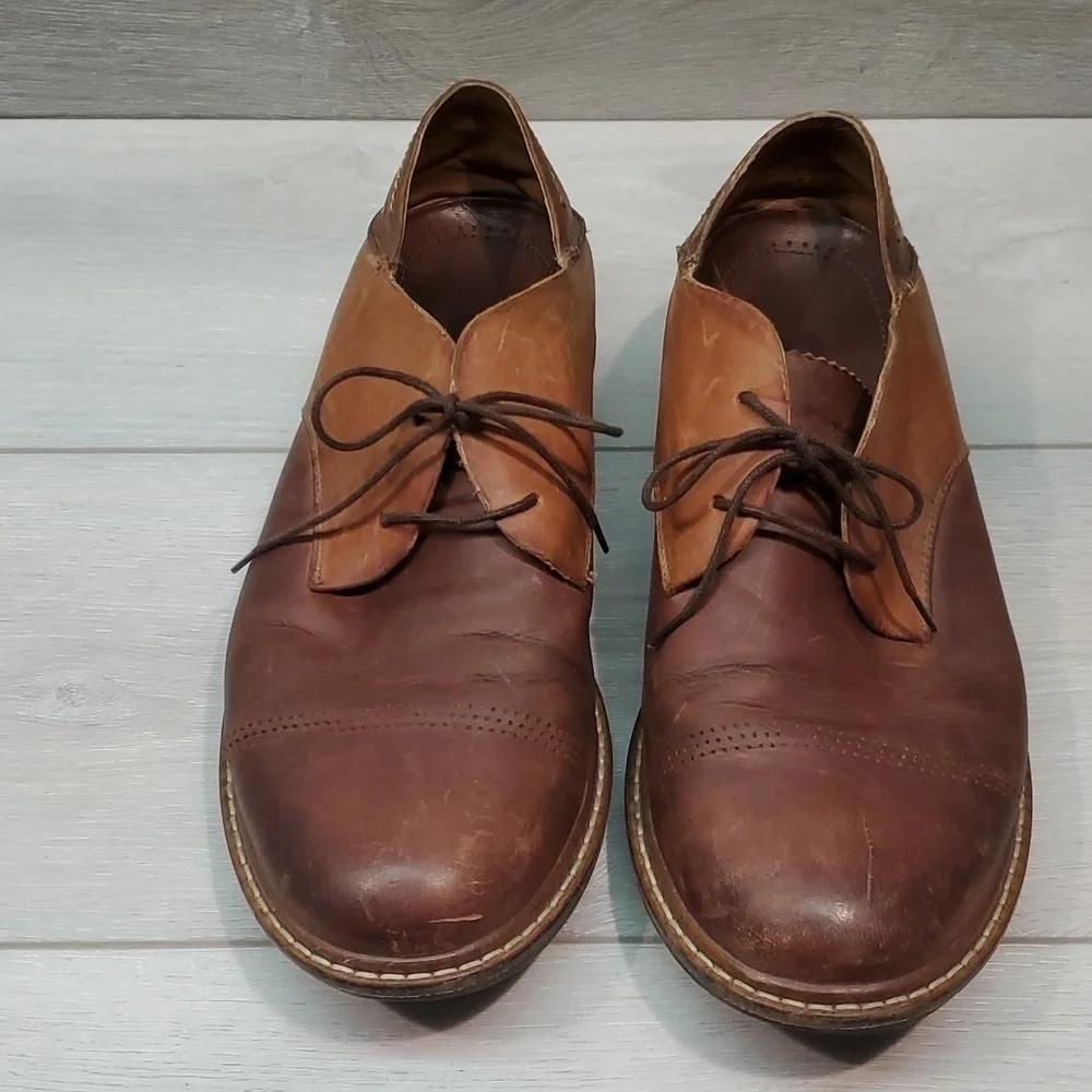 Olukai Mens Walino M Leather Oxford Slip on dress shoes sz 9.5